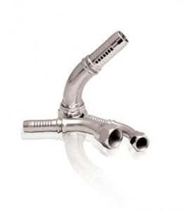 barbed fitting / 45° angle / elbow / pneumatic