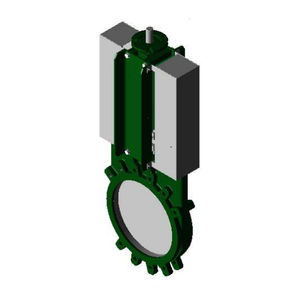 knife gate valve / electrically-actuated / for water / cast iron