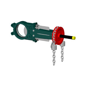 knife gate valve / for water / cast iron / for bulk materials