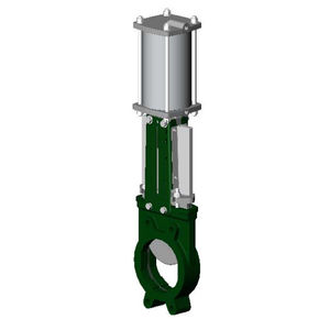 bidirectional valve / knife gate / pneumatic-operated / shut-off