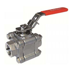 ball valve / lever / threaded / 3-piece