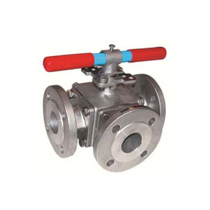3-way valve / ball / lever / for water