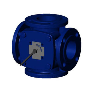 4-way valve / manual / mixing / for water