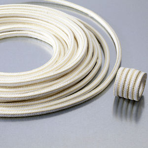braided PTFE packing / aramid yarn / chemical-resistant / for the chemical industry