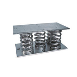 rectangular anti-vibration mount / steel / for machines / spring damper