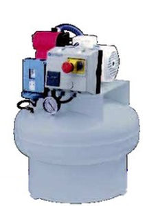 lubricated vacuum unit / rotary-vane pump / industrial / compact