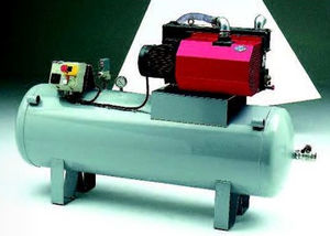lubricated vacuum unit / rotary vane pump / industrial / compact