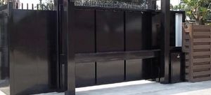 self-supporting sliding gate / high-security / wear-resistant steel