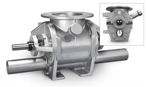 pneumatic conveying rotary valve / for bulk materials / round-flange