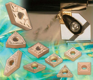 CVD coated turning insert / for steel