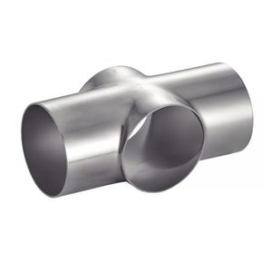 weld-on fitting / cross / hydraulic / stainless steel