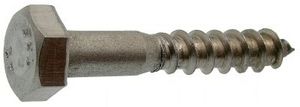 screw with hexagonal head / wood