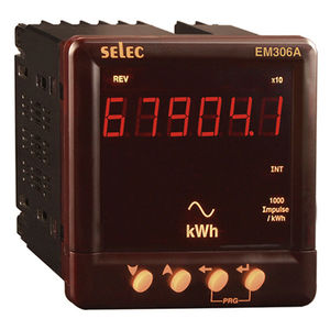 single-phase electric energy meter / panel-mount / with digital output / pulse output