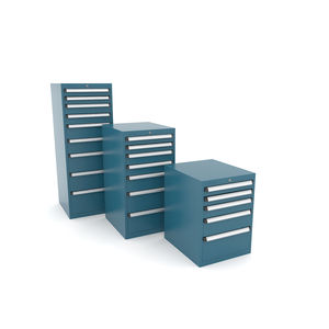 storage cabinet / free-standing / multi-drawer / metal