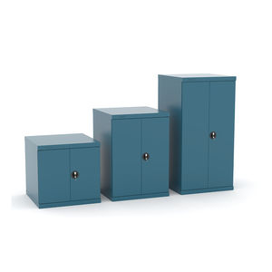 storage cabinet / floor-mounted / double-door / metal