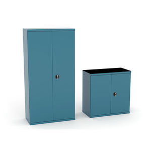 storage cabinet / floor-mounted / double-door / metal