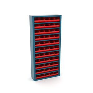 storage cabinet / floor-mounted / shelf / metal