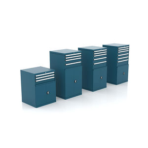 storage cabinet / free-standing / 3-drawer / metal