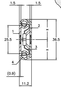 zinc-plated steel telescopic slide / single