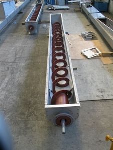 screw conveyor / high-capacity / spiral / horizontal