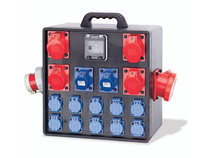 equipped electrical enclosure / rubber / floor-mounted / with electrical socket
