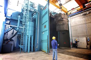 hook shot blasting machine / for profiles