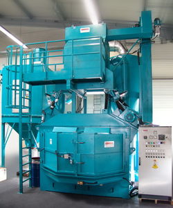 rotating table shot blasting machine / for bulk materials / automatic