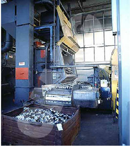 belt shot blasting machine / for bulk materials