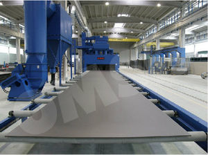 roller shot blasting machine / for profiles / for metal / continuous