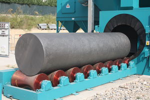 roller shot blasting machine / for tubes / for metal