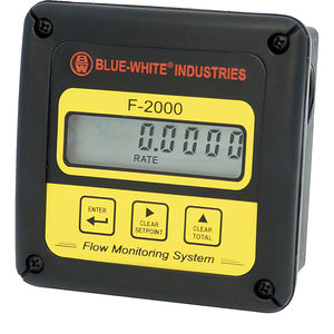 impeller flow meter / for water / panel-mount / wall-mount