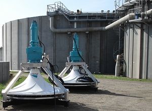 immersed aerator-mixer / for wastewater treatment