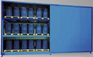 metal intermodal container / storage / multi-level / ventilated