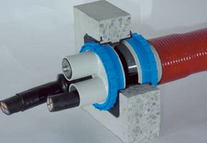 plastic cable gland / fire-resistant / built-in