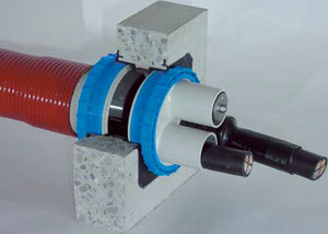 plastic cable gland / fire-resistant / built-in