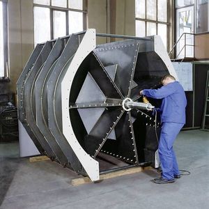 multi-purpose rotary valve / for dust collectors / round-flange