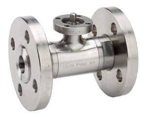 ball valve / lever / for liquid food products and beverages / flange
