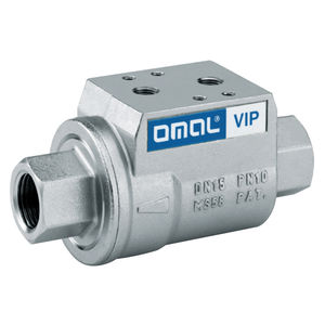 coaxial valve / plunger / pneumatically-operated / blocking