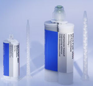 polyurethane adhesive / two-component / heat-curing / for plastics