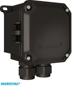 wall-mounted terminal box / explosion-proof / waterproof / glass fiber-reinforced polyester