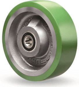 wheel with solid tire / polyurethane / for heavy loads