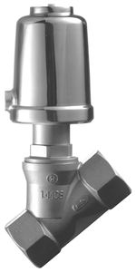 aggressive media valve / pneumatically-actuated / shut-off / stainless steel