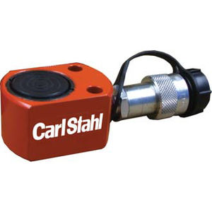 hydraulic cylinder / with piston rod / single-acting / flat