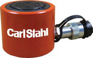 hydraulic cylinder / with piston rod / single-acting