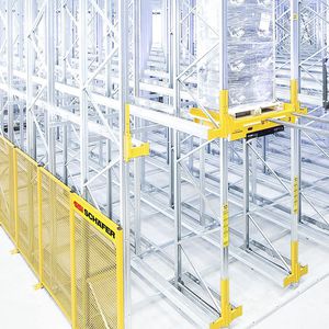 pallet shelving / for heavy loads / compact / high-rise