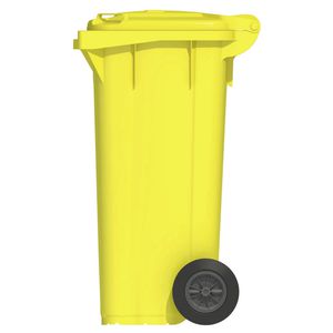 HDPE waste container / industrial waste / with lid / 2-wheel