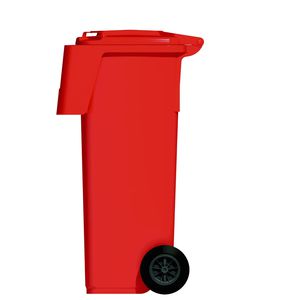 HDPE waste container / for urban waste / secure / 2-wheel