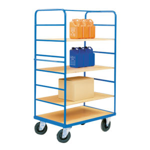 transport cart / service / metal / shelf