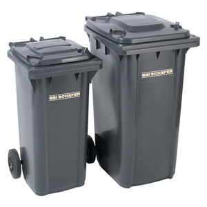 plastic waste container / for urban waste / with lid / 2-wheel