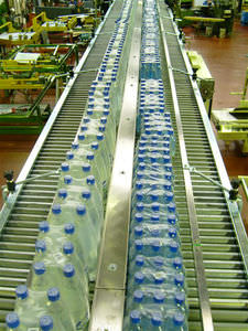 roller conveyor / for bottle packs / carton / horizontal
